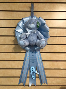Boy bear and bow door decoration for hospital or home