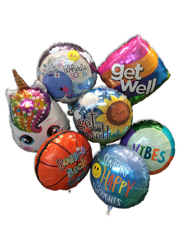 Get Well Soon balloon samples