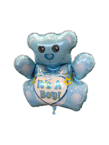 Teddy bear 36" mylar balloon, choose from boy or girl