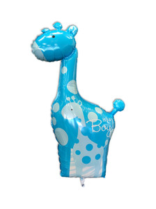 Giraffe 36" mylar balloon, choose from boy or girl