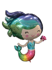 36" Mylar mermaid balloon
