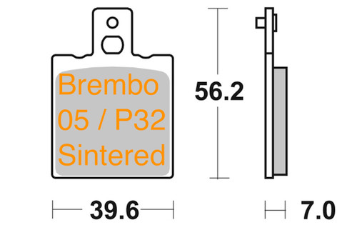 Sintered Brake Pads for Brembo 05 & P32 Caliper