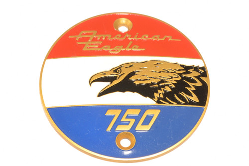 Left Side Laverda Badge 'AMERICAN EAGLE' ø72mm with screw holes