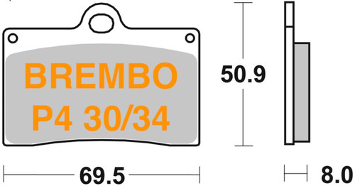 Sintered Brake Pads for Brembo P4 30/34 Caliper