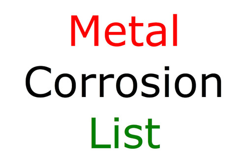 Metal Corrosion List
