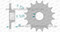 Laverda 668 750S Front Sprocket