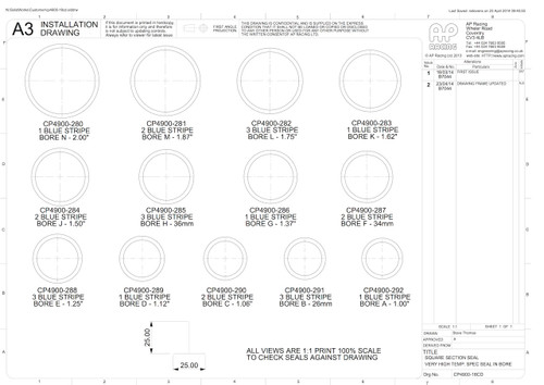 AP Lockheed Brake Caliper Seal Identification Very High Temp