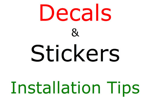 Decal Sticker Installation Tips