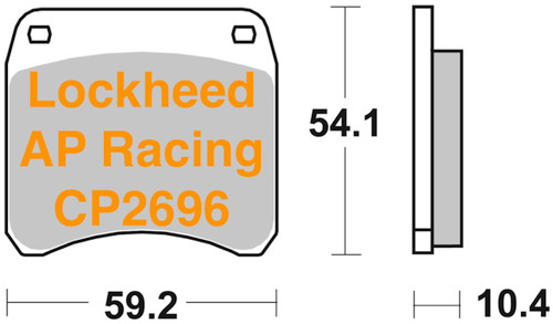 Race Pads for CP2696 Ceramic FDB342CP1