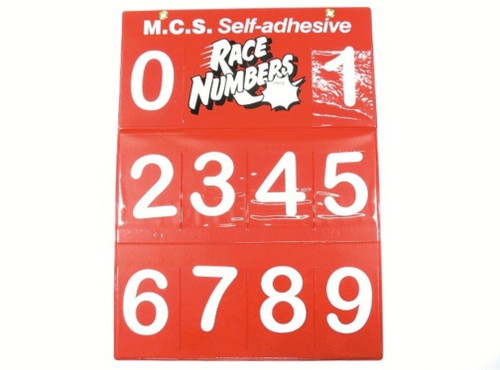 Race Numbers Board 110mm Junior White