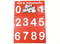 Race Numbers Board 110mm Junior White