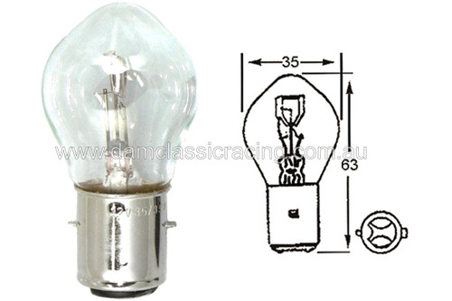 Vintage Headlight Bulb 12V 35/35W Euro Base