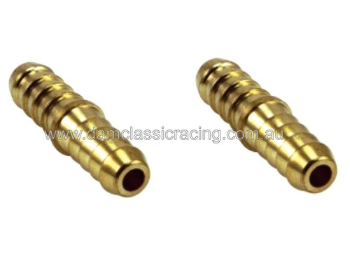 P1404 7/16" Straight Barb Joiner Brass