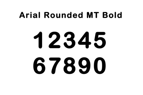 Black Race Numbers 110mm