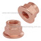 Exhaust Nut M8 Copper Coated Steel Flange Tall