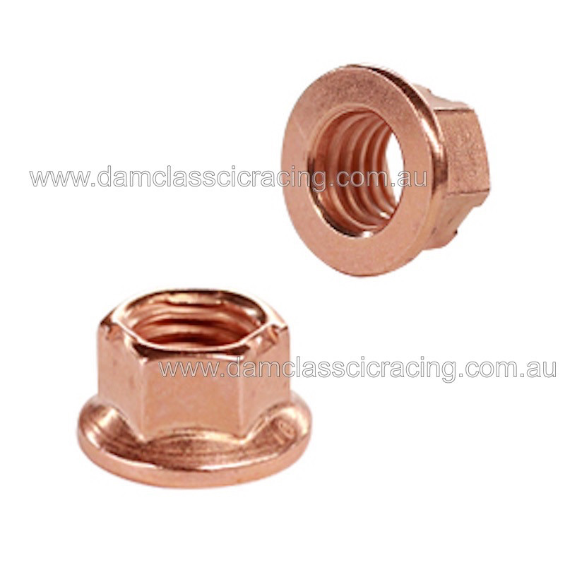 30510167.1 Nut M8 Copper Coated Steel Wide Flange for 10mm spanner