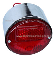 Tail Light Round 80mm Chrome