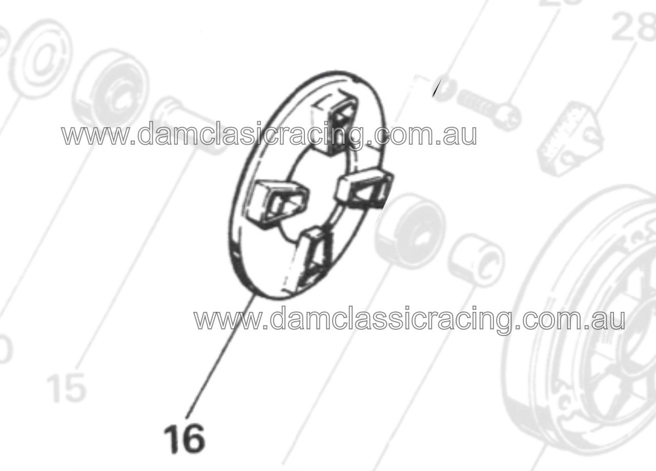 Cush Drive Alloy Laverda Cast Wheel - DAM Classic Racing