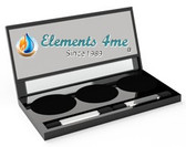 B) Empty Trio Black Compact with mirror for 3 Eyeshadows y/o Blush Refills