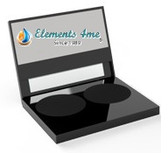 B) Empty Duo Black Compact with mirror for 2 Eyeshadows y/o 2 Blush Refills