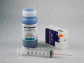 Cyan Refillable Cartridge for the Epson Pro 3800/3880 with 1 x 8 oz Bottle of Cave Paint Elite Enhanced Cyan pigment ink (needs chip from original cartridge)