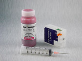 Vivid Magenta Refillable Cartridge for the Epson Pro 3880 with 1 x 8 oz Bottle of Cave Paint Elite Enhanced Vivid Magenta pigment ink (needs chip from original cartridge)