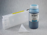 1 x Refillable Cartridge for the Epson Pro 4880 with 1 x 0.5 Liter Bottle of Cave Paint Elite Enhanced pigment ink - Cyan (chip resetter needs to be ordered separately)