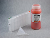 1 x Refillable Cartridge for the Epson Pro 4900 with 1 x 0.5 Liter Bottle of Cave Paint Elite Enhanced pigment ink - Orange