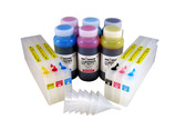 Refillable Cartridge Kit for the Epson Pro 7000 with 6 x 500 ml Bottles of i2i Absolute Match E1 dye inks