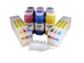 Refillable Cartridge Kit for the Epson Pro 7500 with 6 x 500 ml Bottles of i2i Absolute Match E95 pigment inks