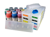 Refillable Cartridge Kit for Epson Pro 7900/9900 with 11 x 500 ml bottles of Cave Paint Elite Enhanced pigment inks