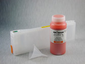 1 x Refillable Cartridge for the Epson Pro 7900/9900 with 1 x 0.5 Liter Bottle of Cave Paint Elite Enhanced pigment ink - Orange (chip resetter needs to be ordered separately)