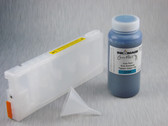 1 x Refillable Cartridge for the Epson Pro 7880/9880 with 1 x 0.5 Liter Bottle of Cave Paint Elite Enhanced pigment ink - Cyan (chip resetter needs to be ordered separately)