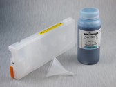 1 x Refillable Cartridge for the Epson Pro 7880/9880 with 1 x 0.5 Liter Bottle of Cave Paint Elite Enhanced pigment ink - Light Cyan (chip resetter needs to be ordered separately)
