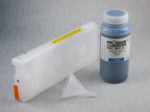 1 x Refillable Cartridge for Roland/Mutoh/Mimaki Aqueous Printers  with 1 x 0.5 Liter Bottle of i2i Absolute Match E95 pigment ink - Cyan