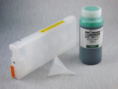 1 x Refillable Cartridge for Roland/Mutoh/Mimaki Aqueous Printers  with 1 x 0.5 Liter Bottle of i2i Absolute Match E95 pigment ink - Green