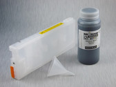 1 x Refillable Cartridge for Roland/Mutoh/Mimaki Aqueous Printers  with 1 x 0.5 Liter Bottle of i2i Absolute Match E95 pigment ink - Black