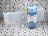 1 x Refillable Cartridge for the Epson SureColor P6000, P7000, P8000, P9000 with 1 x 0.5 Liter Bottle of Cave Paint Elite HD pigment ink - Light Cyan