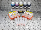 Kit # 4 - Refillable cartridge kit for the Canon printers that use 1 x PGI-5  and 4 x CLI-8 cartridges