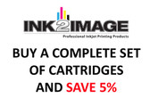 Set of 5 x 300 ml PFI-320 compatible cartridges for the Canon imagePROGRAF TM-200, TM-205, TM-300, TM-305 filled with Absolute Match V5 pigment ink