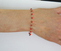 14Kt Red Coral Adult bracelet