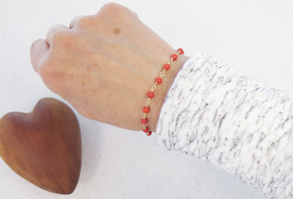 Red Carnelian Bead Bracelet – Kathy Bankston