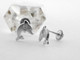 14K Dolphin Stud Earring White Gold