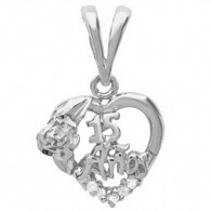 15 Anos  Pendant - Silver with Rhodium Finished