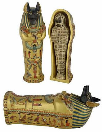 Large Anubis coffin with mummy inside - Photo Museum Store Company