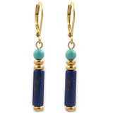 Egyptian Lapis & Turquoise Earrings - Photo Museum Store Company