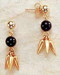 Lotus Petal & Black Onyx Earrings - Egyptian - Photo Museum Store Company