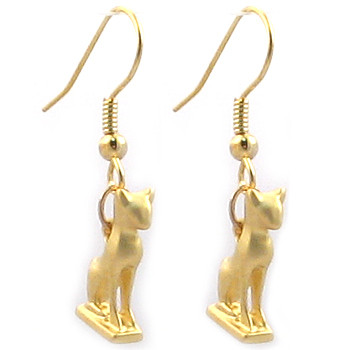 Cat Amulet Earrings - Egyptian, 940 - 730 B.C. - Photo Museum Store Company