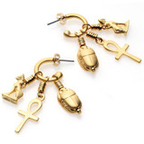 Egyptian Amulets Hoop Earrings - Ancient Egypt - Photo Museum Store Company