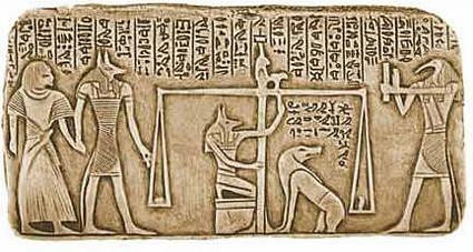 The Weighing of the Heart :  Thebes, Egypt. Dynasty XVIII 1500 B.C. - Photo Museum Store Company